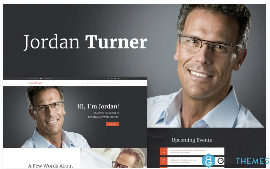 Jordan Turner Life Coaching WordPress Theme