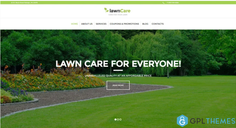 Lawn Care Lawn Mowing Landscape WordPress Theme