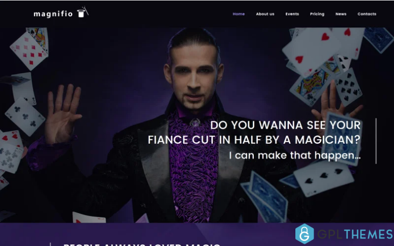 Magician Artist Performer WordPress Theme