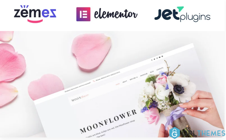 Moon Flower Flower Shop WordPress Theme