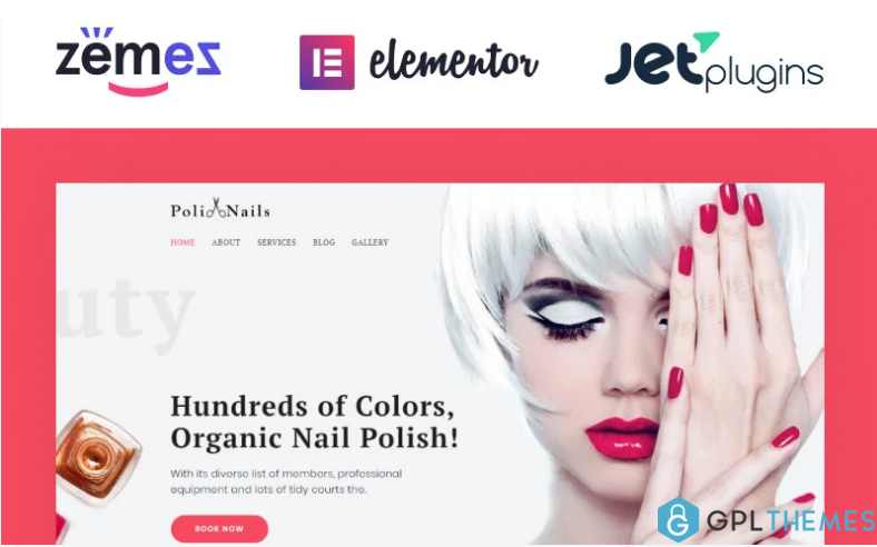 Poli Nails Nail Salon with Great Widgets and Elementor WordPress Theme