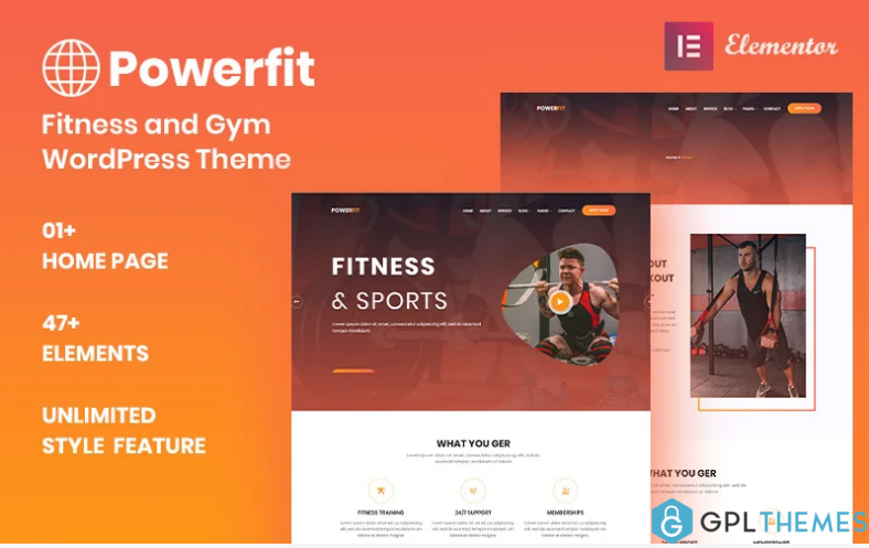 Powerfit Fitness and Gym WordPress Theme