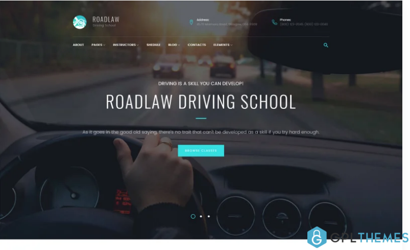 RoadLaw Driving School Responsive WordPress Theme WordPress Theme