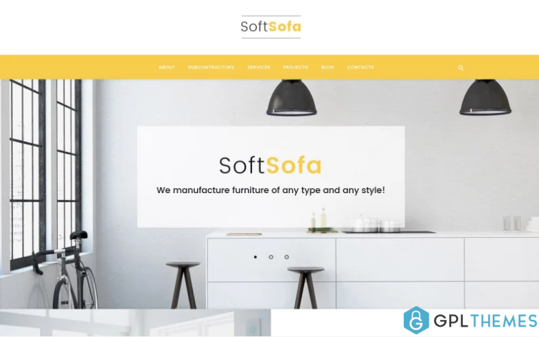 Soft Sofa Furniture Manufacturing Company WordPress Theme