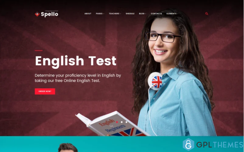 Spello Language School WordPress Theme