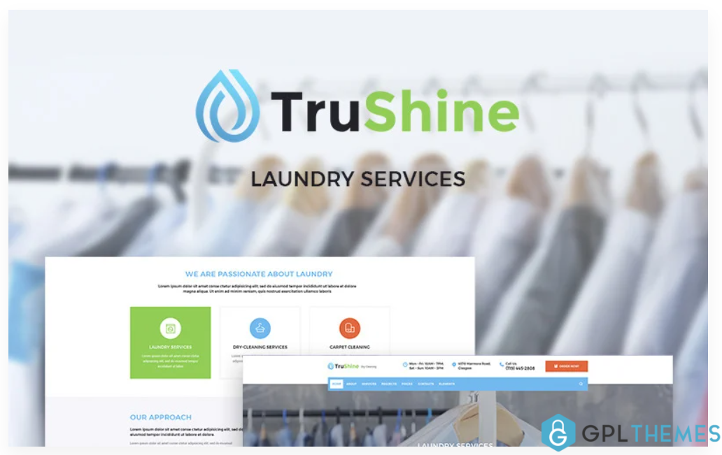 TruShine Laundry Service WordPress Theme