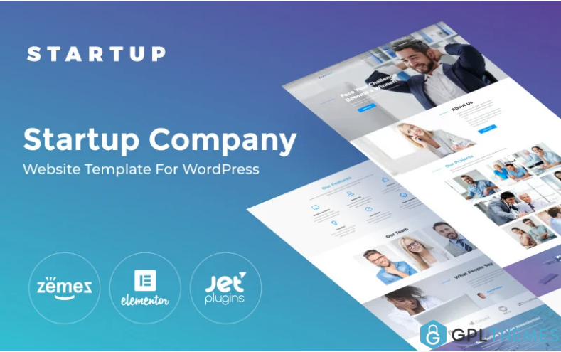 Startup Company One Page WordPress Theme