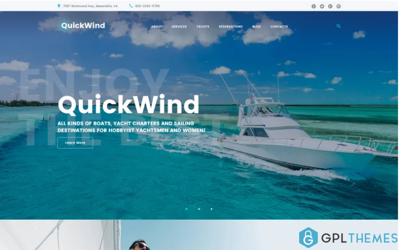 Yachting Voyage Charter WordPress Theme