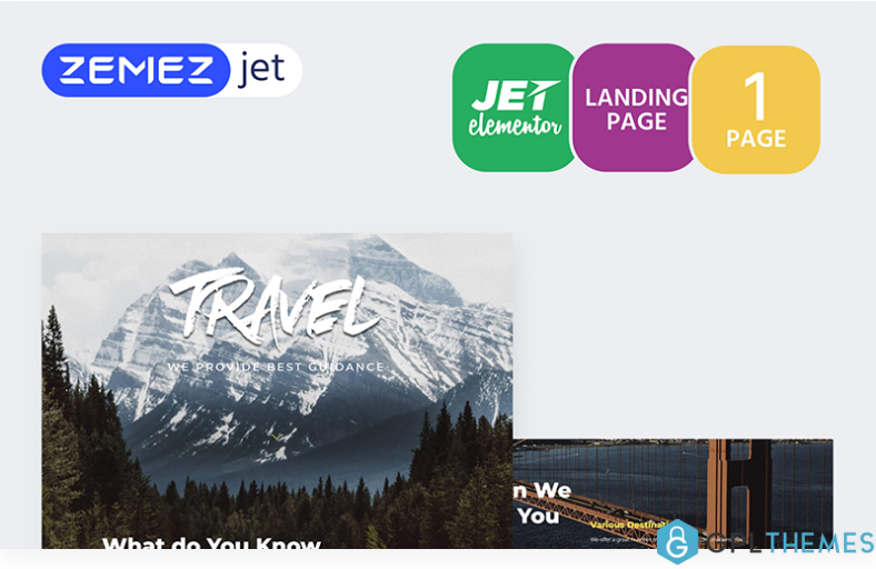 Tournet Travel Agency Jet Elementor Template