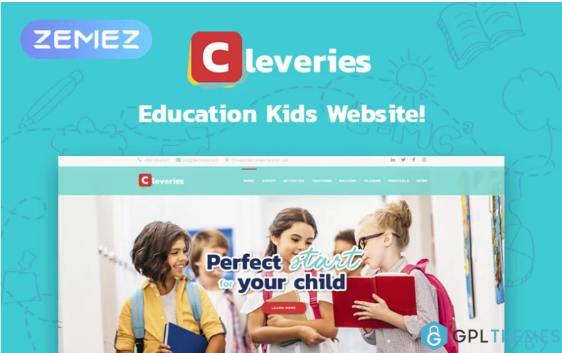 Cleveries Education Kids Elementor WordPress Theme