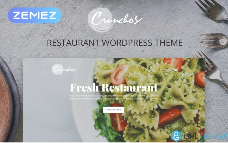 Crunchos Restaurant Ready to Use Modern Elementor WordPress Theme