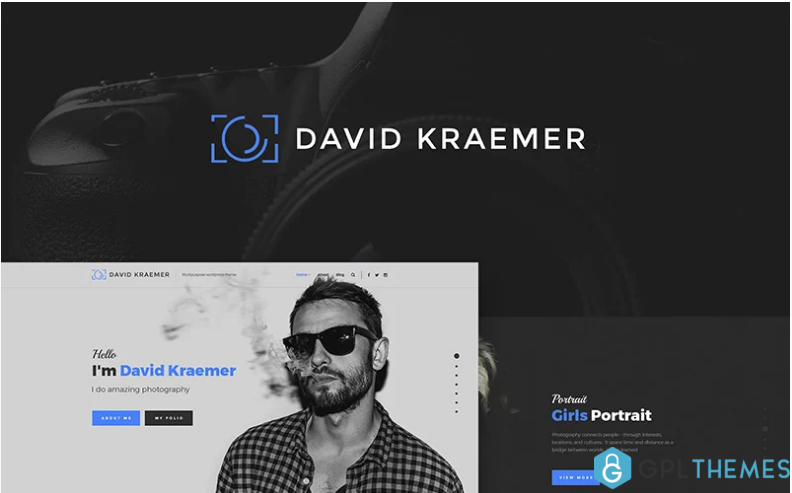 David Kraemar Photographer WordPress Theme