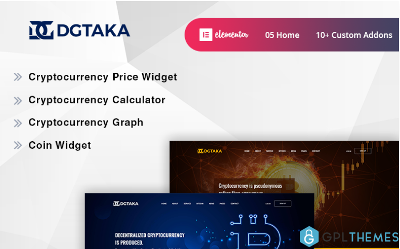 Dgtaka CryptoCurrency WordPress Theme