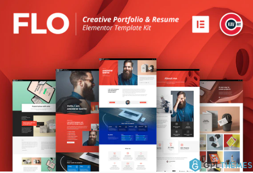 FLO Creative Portfolio Resume Template Kit 1