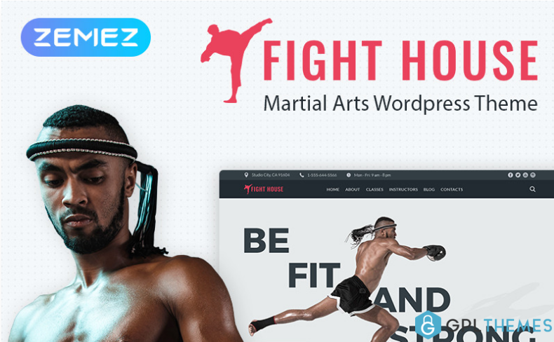Fight House Brutal Martial Arts Club WordPress Theme