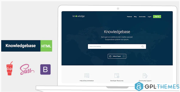 Knowledge Knowledgebase Documentation HTML Template