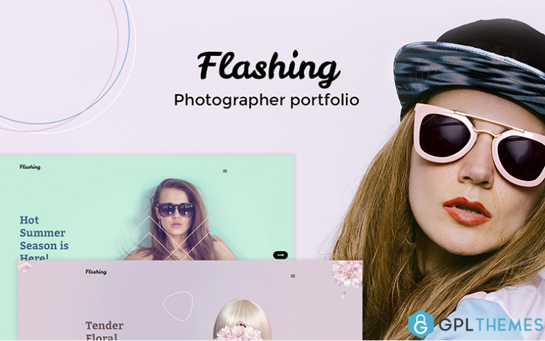 Flashing Photographer Portfolio WordPress Theme
