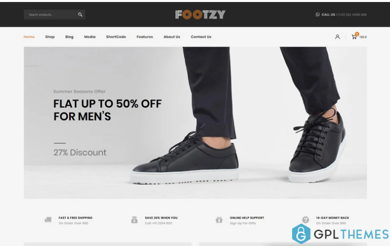 Footzy Shoes Store WooCommerce Theme