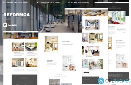 Reformoa Architecture Interior Design Elementor Template Kit