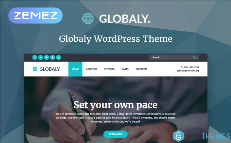 Globaly Business Multipurpose Modern Elementor WordPress Theme