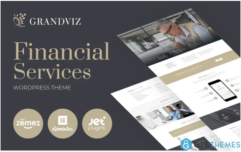 Grandviz Financial Company Premium WordPress Theme