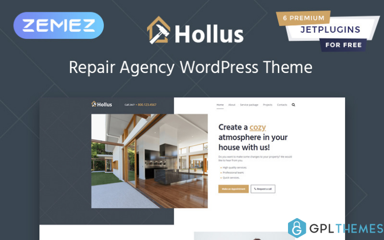 Hollus Repair Services Multipurpose Modern Elementor WordPress Theme