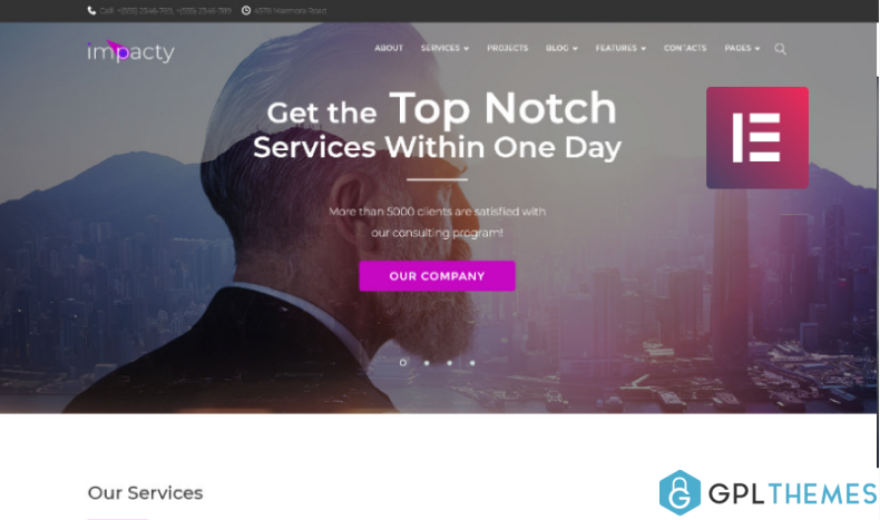 Impacty Business Consulting Elementor WordPress Theme