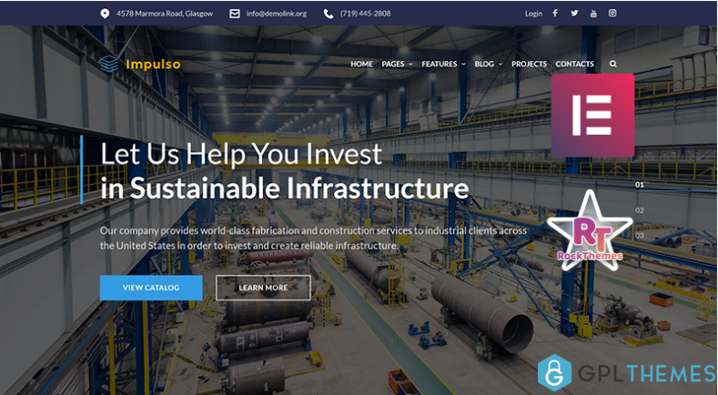 Impulso Industrial Company Elementor WordPress Theme