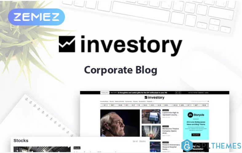 Investory Corporate Blog Elementor WordPress Theme