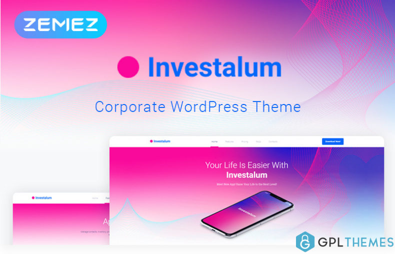 Investalum Corporate App Elementor WordPress Theme 1