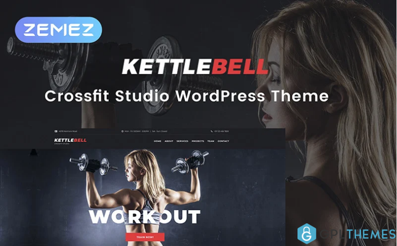 Kettlebell Dynamic Crossfit Studio Elementor WordPress Theme