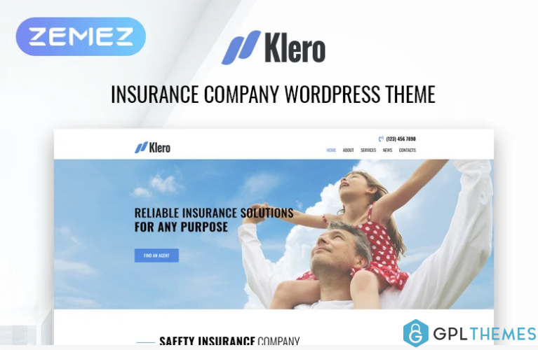 Klero Insurance Services Multipurpose Classic Elementor WordPress Theme