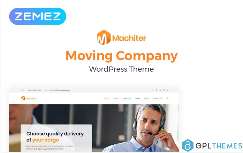 Machiter Logistics Multipurpose Classic Elementor WordPress Theme