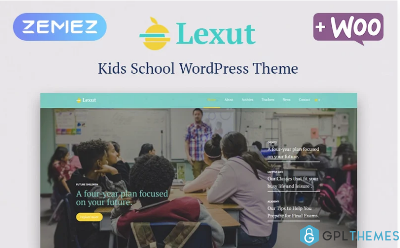 Lexut Education ECommerce Modern Elementor WordPress Theme