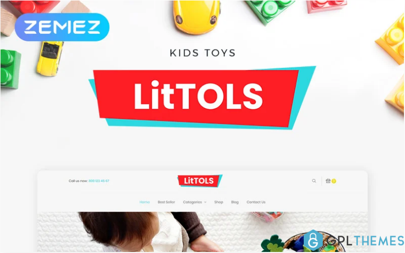 LitTOLS Toys Games Store Elementor WooCommerce Theme