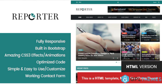 Max Reporter HTML Magazine Template