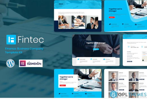 Fintec Finance Business Company Elementor Template Kit 1