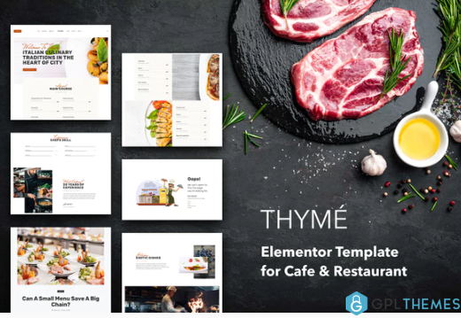 Thyme Restaurant Cafe Elementor Template Kit