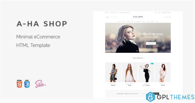 A ha Shop Minimal Elegant eCommerce HTML Template