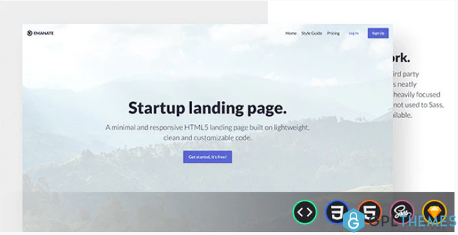 Emanate Startup Landing Page