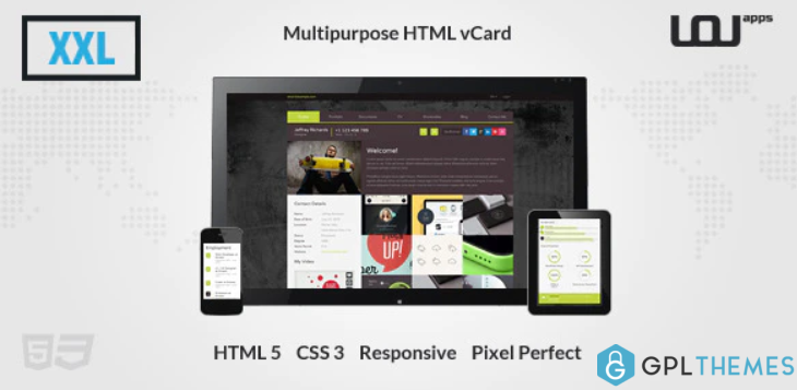 XXL Multipurpose HTML vCard