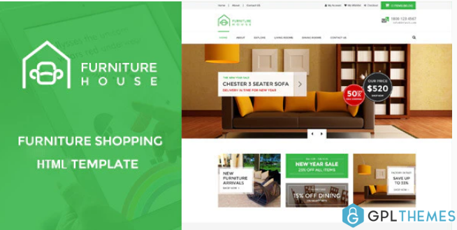 Furniture House eCommerce Shop HTML Template