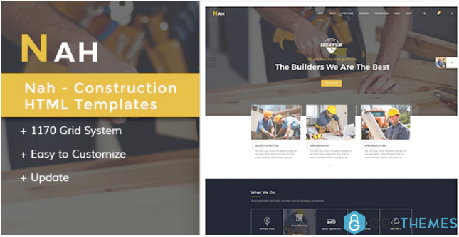 Nah Multipurpose Construction responsive HTML5 Template