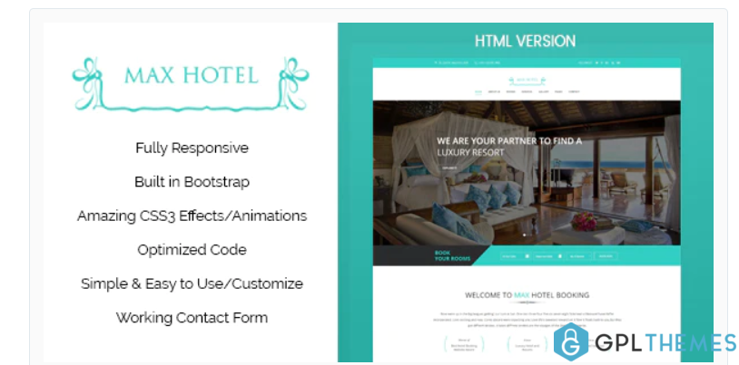 Max Hotel Responsive HTML Template