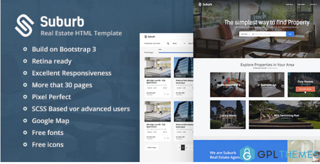Suburb Real Estate HTML Template
