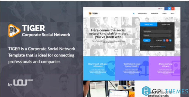 Tiger Corporate Social Network Template