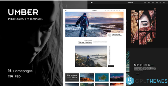Umber Photography PSD Template