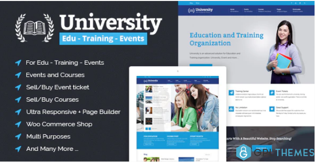 University Education Event and Course HTML Template