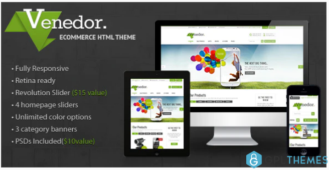 Venedor Premium Bootstrap Ecommerce HTML5 Template