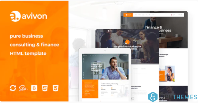 Avivon Pure Business Consulting Finance HTML5 Template